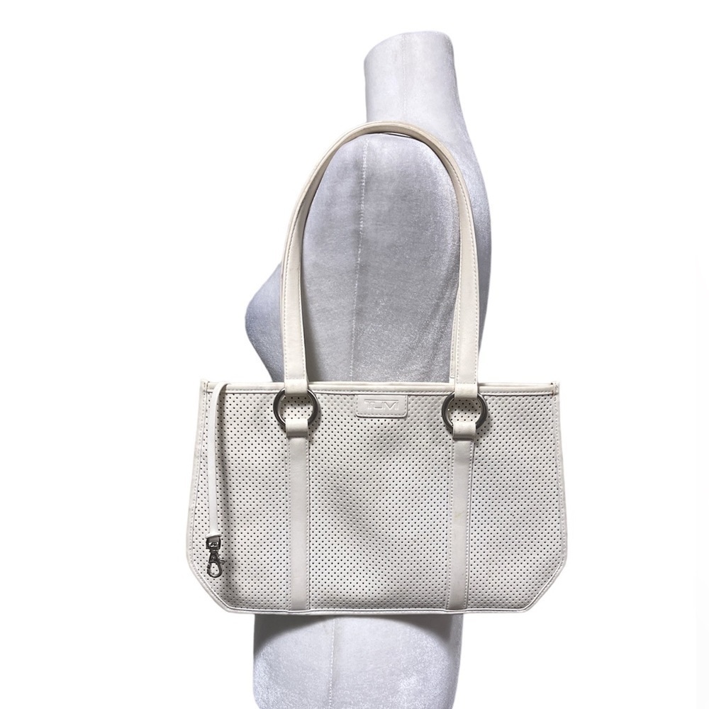Vintage Tumi Perforated Leather Shoulder / Hand Bag